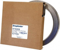 IDEAL TRIDON - Grade 304, Stainless Steel Banding Strap Roll - 1/2" Wide x 0.025" Thick - Apex Tool & Supply