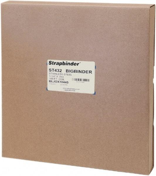 IDEAL TRIDON - Grade 201, Stainless Steel Banding Strap Roll - 1" Wide x 0.044" Thick - Apex Tool & Supply