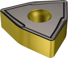 Sandvik Coromant - WNMX1509 MM Grade 2220 Carbide Turning Insert - TiCN/AI2O3/TiN Finish, 80° Trigon, 22.23mm Inscr Circle, 3/8" Thick, 11mm Corner Radius - Apex Tool & Supply