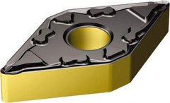 Sandvik Coromant - DNMG331 MF Grade 2220 Carbide Turning Insert - TiCN/AI2O3/TiN Finish, 55° Diamond, 3/8" Inscr Circle, 3/16" Thick, 1/64" Corner Radius - Apex Tool & Supply