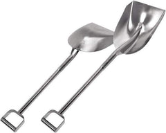 SANI-LAV - 15" High x 10-1/2" Wide Tapered Steel Shovel - 39" Long Steel D-Grip Handle, No Step - Apex Tool & Supply