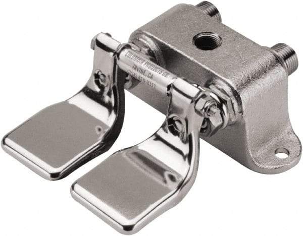 SANI-LAV - Faucet Replacement Double Pedal Foot Valve - Floor Mounted - Brass, Use with Sinks, Wash Stations Scrub Sinks - Apex Tool & Supply