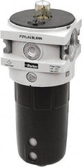Parker - 1" NPT, 254 Max psi Hi-Flow Lubricator - Polypropylene Bowl, Aluminum Body, 390 CFM, 140°F Max Temp, 3-1/2" Wide x 9.7" High - Apex Tool & Supply