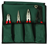 Soft Grip 4 Pc. Set Combination; Long Nose;Water Pump Pliers & Diagonal Cutter - Apex Tool & Supply