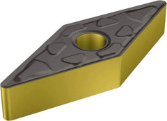 Sandvik Coromant - VNMG332 MM Grade 2220 Carbide Turning Insert - TiCN/AI2O3/TiN Finish, 35° Diamond, 3/8" Inscr Circle, 3/16" Thick, 1/32" Corner Radius - Apex Tool & Supply
