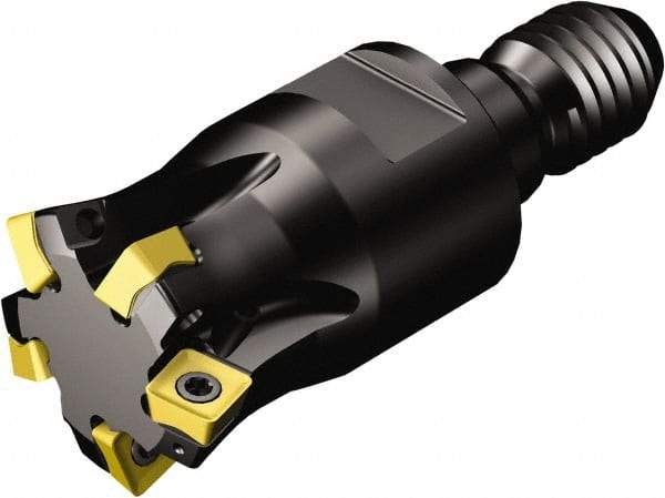 Sandvik Coromant - 4 Inserts, 0.5512" Cutter Diam, 1.2mm Max Depth of Cut, Indexable High-Feed Face Mill - Series CoroMill 415 - Apex Tool & Supply