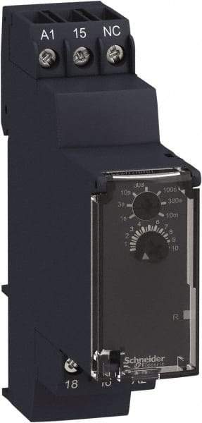 Schneider Electric - 6 Pin, 10 min Delay, Multiple Range SPDT Time Delay Relay - 8 Contact Amp, 250 Volt, On Board Trimpot - Apex Tool & Supply