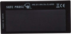 Save Phace - 3.74" Wide x 1.42" High, Lens Shade 3 to 12, Polycarbonate Auto-Darkening Filter - 1/4" Thick, Green, Inside Mount - Apex Tool & Supply