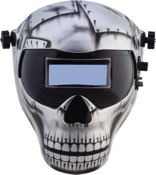 Save Phace - 4-1/4" Window Width x 2" Window Height, 4, 9 to 13 Shade Auto-Darkening Lens, Fixed Front Welding Helmet - Green/Gray/Black, Nylon Green Lens - Apex Tool & Supply