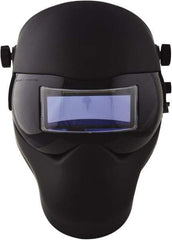 Save Phace - 3.74" Window Width x 1.38" Window Height, 4, 9 to 13 Shade Auto-Darkening Lens, Fixed Front Welding Helmet - Black, Nylon Green Lens - Apex Tool & Supply