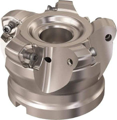 Seco - 5 Inserts, 61.7mm Cutter Diam, 1.8mm Max Depth of Cut, Indexable High-Feed Face Mill - 1" Arbor Hole Diam, 9.7mm Keyway Width, 50mm High, R220.21 Toolholder, 218.21-230 Inserts, Series High Feed 6 - Apex Tool & Supply