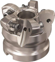 Seco - 5 Inserts, 36.1mm Cutter Diam, 1.8mm Max Depth of Cut, Indexable High-Feed Face Mill - 3/4" Arbor Hole Diam, 8.15mm Keyway Width, 40mm High, R220.21 Toolholder, 218.21-230 Inserts, Series High Feed 6 - Apex Tool & Supply