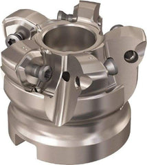 Seco - 5 Inserts, 37.6mm Cutter Diam, 1.8mm Max Depth of Cut, Indexable High-Feed Face Mill - 22mm Arbor Hole Diam, 10.4mm Keyway Width, 40mm High, R220.21 Toolholder, 218.21-230 Inserts, Series High Feed 6 - Apex Tool & Supply