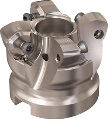 Seco - 4 Inserts, 35.6mm Cutter Diam, 1.8mm Max Depth of Cut, Indexable High-Feed Face Mill - 22mm Arbor Hole Diam, 10.4mm Keyway Width, 40mm High, R220.21 Toolholder, 218.21-230 Inserts, Series High Feed 6 - Apex Tool & Supply