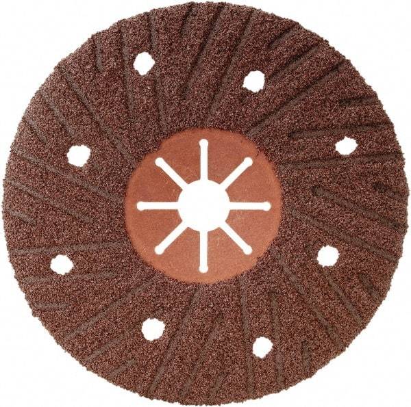 Camel Grinding Wheels - 5" Diam 7/8" Hole 36 Grit Fiber Disc - Medium Grade, Aluminum Oxide, 12,250 Max RPM, Series Semi Flex Red Fiber - Apex Tool & Supply