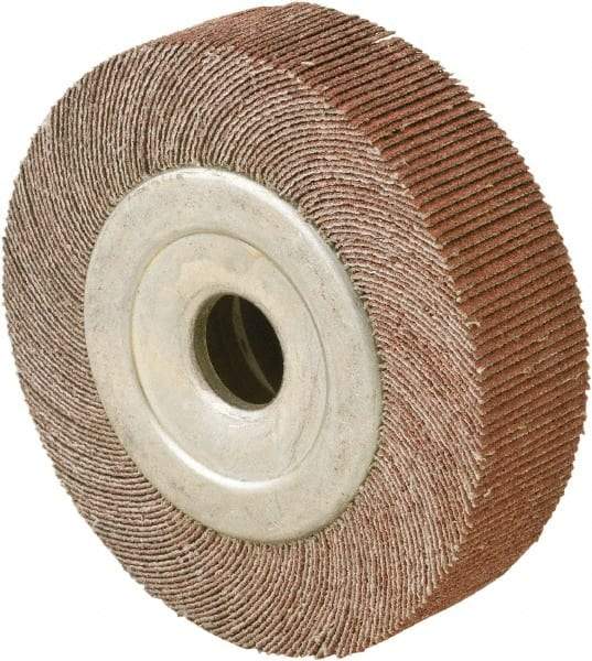 Camel Grinding Wheels - 6" Diam, 80 Grit Aluminum Oxide Unmounted Flap Wheels - 1" Hole, 2" Wide, Coated, Fine Grade, 5,000 Max RPM, X/Y Weighted Cloth Backing - Apex Tool & Supply