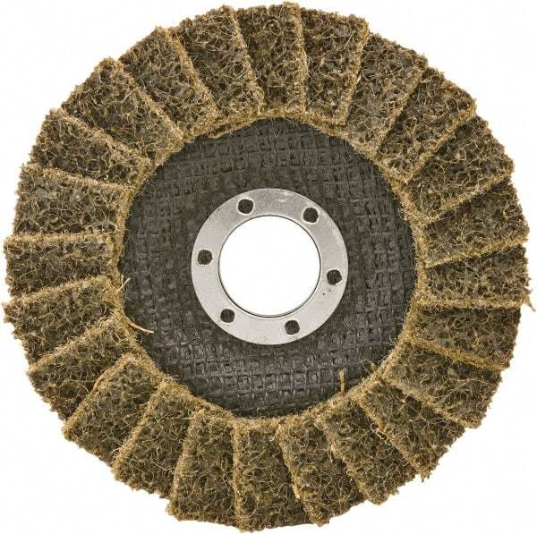 Camel Grinding Wheels - 60 Grit, 5" Disc Diam, 7/8" Center Hole, Type 29 Aluminum Oxide Flap Disc - 12,200 Max RPM, Non-Woven Backing, Arbor Attaching System, Non-Woven - Apex Tool & Supply