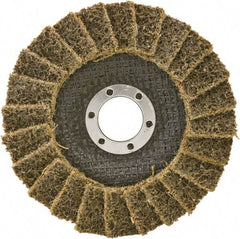 Camel Grinding Wheels - 60 Grit, 5" Disc Diam, 7/8" Center Hole, Type 29 Aluminum Oxide Flap Disc - 12,200 Max RPM, Non-Woven Backing, Arbor Attaching System, Non-Woven - Apex Tool & Supply