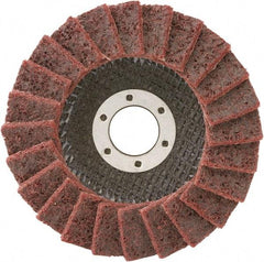 Camel Grinding Wheels - 80 Grit, 4-1/2" Disc Diam, 7/8" Center Hole, Type 29 Aluminum Oxide Flap Disc - 13,300 Max RPM, Non-Woven Backing, Arbor Attaching System, Non-Woven - Apex Tool & Supply