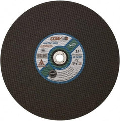 Camel Grinding Wheels - 14" 24 Grit Aluminum Oxide Cutoff Wheel - 5/32" Thick, 20mm Arbor, 4,400 Max RPM - Apex Tool & Supply
