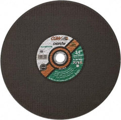 Camel Grinding Wheels - 14" 30 Grit Aluminum Oxide Cutoff Wheel - 3/32" Thick, 1" Arbor, 4,400 Max RPM - Apex Tool & Supply