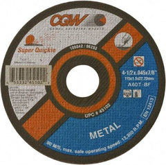 Camel Grinding Wheels - 6" 60 Grit Aluminum Oxide Cutoff Wheel - 0.045" Thick, 7/8" Arbor, 10,200 Max RPM - Apex Tool & Supply