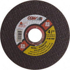 Camel Grinding Wheels - 4-1/2" 60 Grit Aluminum Oxide Cutoff Wheel - 0.035" Thick, 7/8" Arbor, 13,300 Max RPM - Apex Tool & Supply