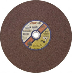 Camel Grinding Wheels - 14" 24 Grit Aluminum Oxide Cutoff Wheel - 5/32" Thick, 1" Arbor, 5,500 Max RPM - Apex Tool & Supply