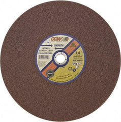 Camel Grinding Wheels - 14" 36 Grit Aluminum Oxide Cutoff Wheel - 3/32" Thick, 1" Arbor, 4,400 Max RPM - Apex Tool & Supply