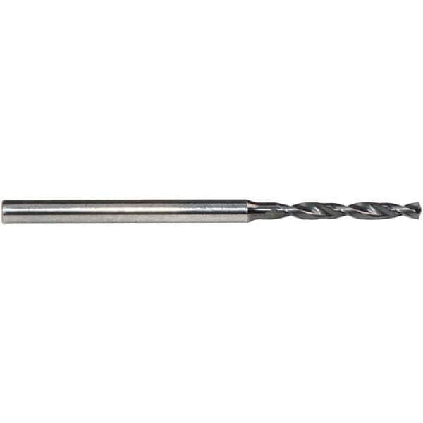 Emuge - 0.9mm, 140° Point, Solid Carbide Micro Drill Bit - 51.5mm OAL, 6.9mm Flute Length, 3mm Shank Diam, Series EF-Micro - Apex Tool & Supply