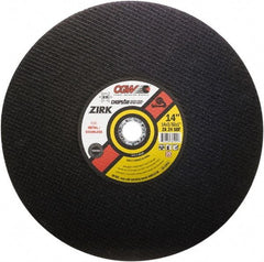 Camel Grinding Wheels - 14" 24 Grit Zirconia Alumina Cutoff Wheel - 3/32" Thick, 1" Arbor, 4,400 Max RPM - Apex Tool & Supply