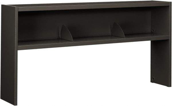 Hon - 1 Shelf, 34-3/4" High x 72" Wide Bookcase - 13-1/2" Deep, High-Pressure Laminate/Steel, Charcoal - Apex Tool & Supply