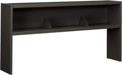 Hon - 1 Shelf, 34-3/4" High x 72" Wide Bookcase - 13-1/2" Deep, High-Pressure Laminate/Steel, Charcoal - Apex Tool & Supply