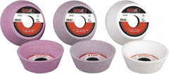 Camel Grinding Wheels - 4" Diam, 1-1/4" Hole Size, 1-1/2" Overall Thickness, 60 Grit, Type 11 Tool & Cutter Grinding Wheel - Medium Grade, Aluminum Oxide, J Hardness, Vitrified Bond - Apex Tool & Supply