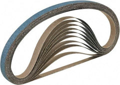 Camel Grinding Wheels - 1/2" Wide x 18" OAL, 24 Grit, Zirconia Alumina Abrasive Belt - Zirconia Alumina, Coarse, Coated, Y Weighted Cloth Backing, Dry, Series R205 - Apex Tool & Supply