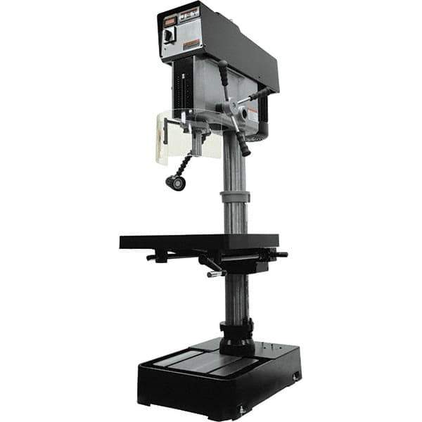 Jet - 10-7/16" Swing, Variable Speed Pulley Drill Press - Variable Speed, 2 hp, Single Phase - Apex Tool & Supply