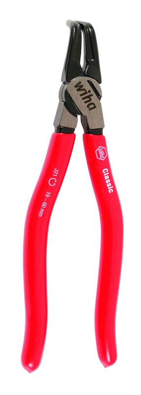 90° Angle Internal Retaining Ring Pliers 1.5 - 4" Ring Range .090" Tip Diameter with Soft Grips - Apex Tool & Supply