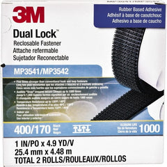 3M - 1" x 5 Yd Adhesive Backed Dual Lock Hook & Loop Roll - Apex Tool & Supply