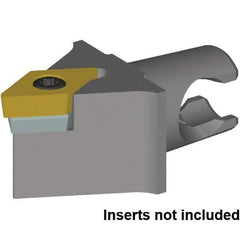 Kennametal - Neutral Cut, Size KM20, DC.. 11T30.. & DC.. 32.52 Insert Compatiblity, External Modular Turning & Profiling Cutting Unit Head - 25mm Head Length, Series KM Micro - Apex Tool & Supply