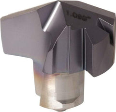 Iscar - Series ICP, 27.89mm Diam Grade IC908 Replaceable Drill Tip - Carbide, TiAlN/TiN Finish, 27 Seat Size - Apex Tool & Supply