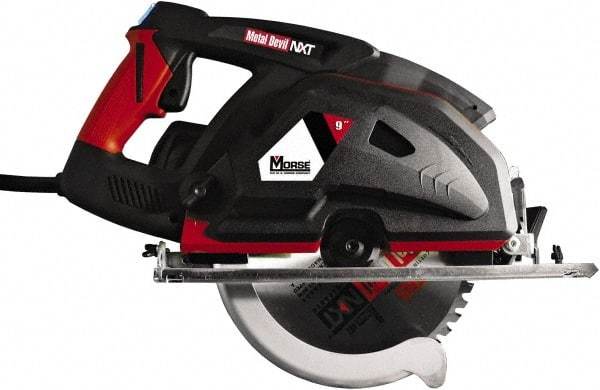 M.K. MORSE - 15 Amps, 9" Blade Diam, 2,300 RPM, Electric Circular Saw - 7' Cord Length, 1" Arbor Hole, Right Blade - Apex Tool & Supply