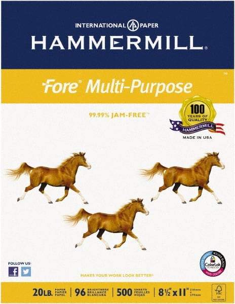 Hammermill - 8-1/2" x 11" White Copy Paper - Use with Plain Paper Office Equipment - Apex Tool & Supply