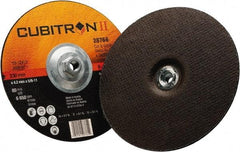 3M - 36 Grit, 9" Wheel Diam, 1/8" Wheel Thickness, Type 27 Depressed Center Wheel - Ceramic, 6,650 Max RPM - Apex Tool & Supply