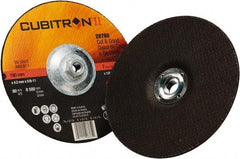 3M - 36 Grit, 7" Wheel Diam, 1/8" Wheel Thickness, Type 27 Depressed Center Wheel - Ceramic, 8,500 Max RPM - Apex Tool & Supply