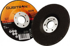 3M - 36 Grit, 4" Wheel Diam, 1/8" Wheel Thickness, 3/8" Arbor Hole, Type 27 Depressed Center Wheel - Ceramic, 15,300 Max RPM - Apex Tool & Supply
