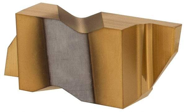 Hertel - 3062IG Grade HC120, 1.57mm Cutting Width Carbide Grooving Insert - 3.05mm Max Depth of Cut, Right Hand, TiN Finish - Apex Tool & Supply