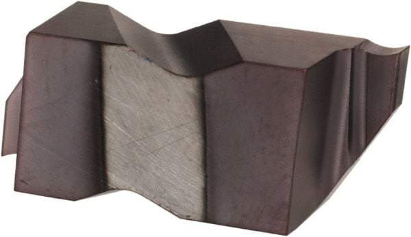 Hertel - 3047IG K Grade HC215, 1.19mm Cutting Width Carbide Grooving Insert - 1.9mm Max Depth of Cut, Right Hand, TiAlN Finish - Apex Tool & Supply
