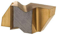 Hertel - 2094IG Grade HC120, 2.39mm Cutting Width Carbide Grooving Insert - 2.79mm Max Depth of Cut, Right Hand, TiN Finish - Apex Tool & Supply