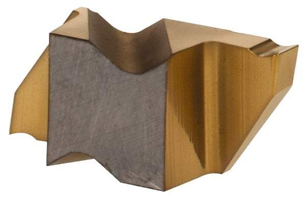 Hertel - 2062IG K Grade HC335, 1.57mm Cutting Width Carbide Grooving Insert - 2.79mm Max Depth of Cut, Right Hand, TiN Finish - Apex Tool & Supply