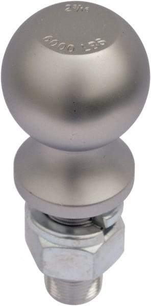 Vestil - 2-5/16" Diam, 2-1/2" Shank Length, Hitch Ball - 1" Shank Diam, 5,000 Lb Capacity, Chrome - Apex Tool & Supply